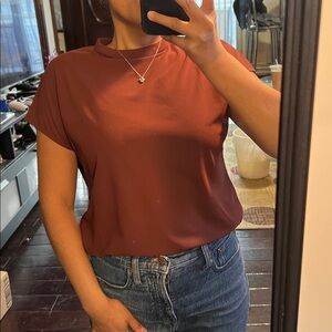 Uniqlo Dark Brown Women's Short Sleeve Top